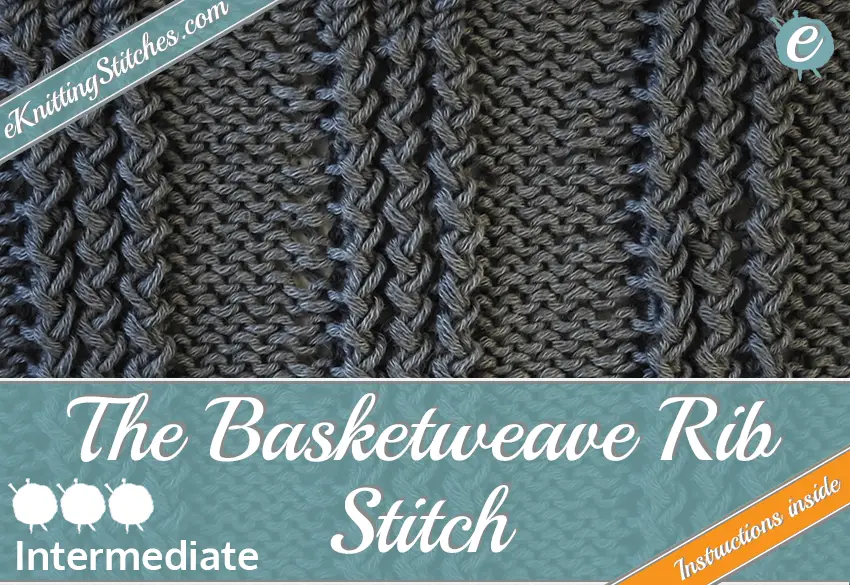 Basketweave Rib stitch example & Title Slide for 