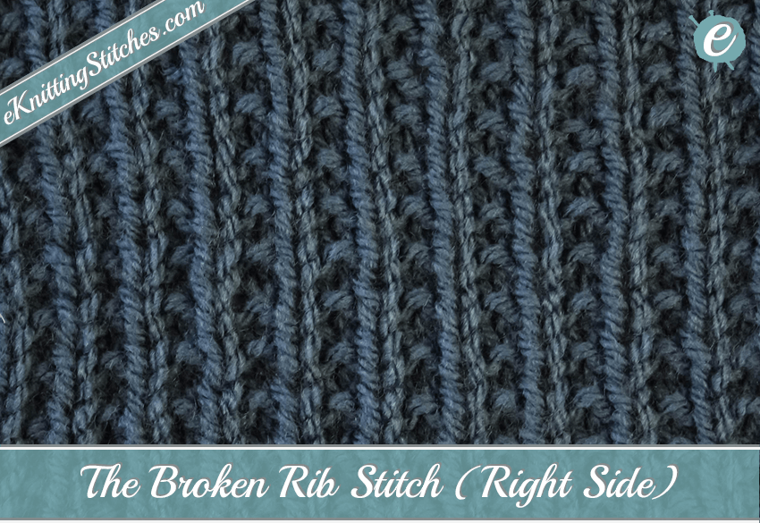 Broken Rib Stitch Example (Right Side)