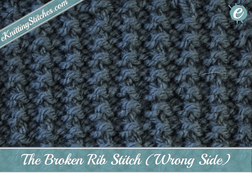 Broken Rib Stitch Example (Wrong Side)