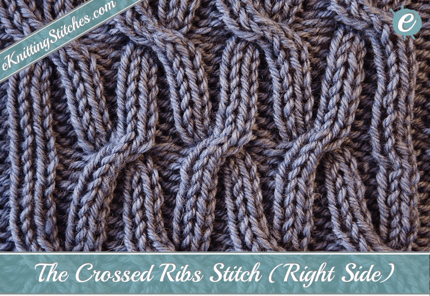 Crossed Ribs Stitch Example (Right Side)