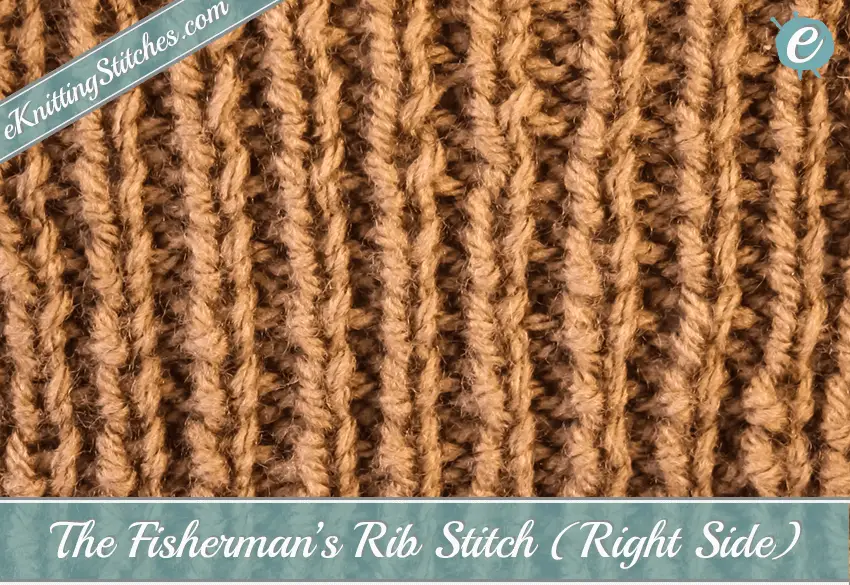 Fisherman's Rib Stitch Example (Right Side)