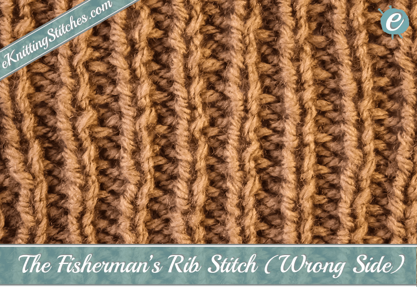 Fisherman's Rib Stitch Example (Wrong Side)