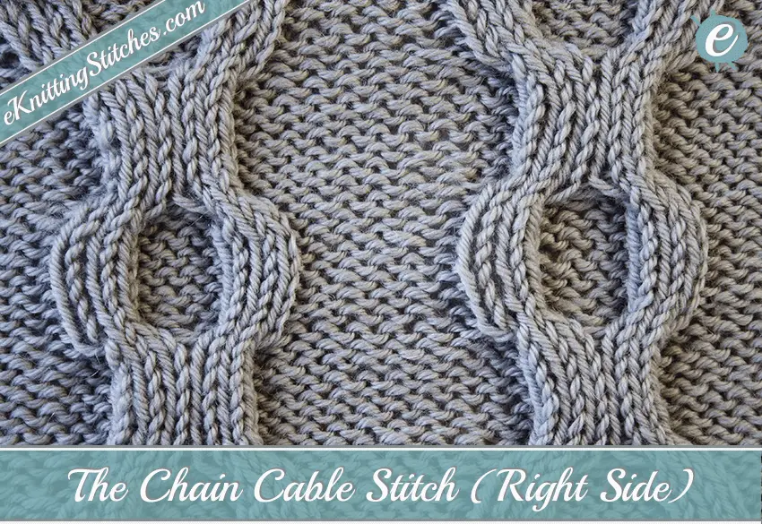 Chain Cable Stitch Example (Right Side)