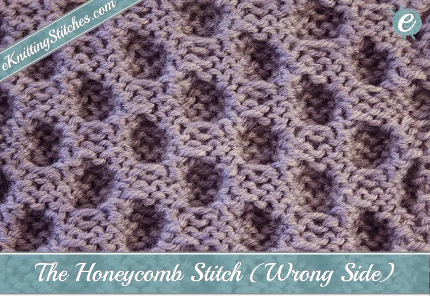 Honeycomb Cable Stitch Example (Wrong Side)