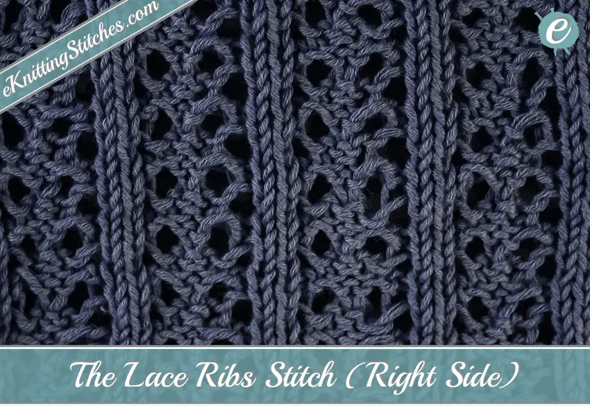 Lace Rib Stitch Example (Right Side)