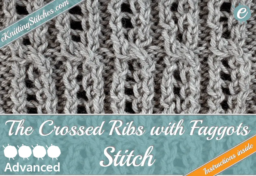 Crossed Ribs with Faggots Stitch example & Title for 