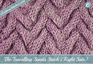 Travelling Sands Stitch - eKnitting stitches