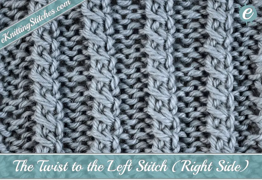 Twist to the Left Stitch Example (Right Side)