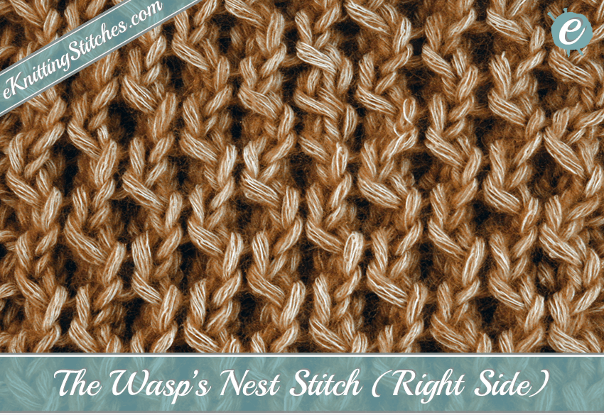 Wasp's Nest Stitch Example (Right Side)