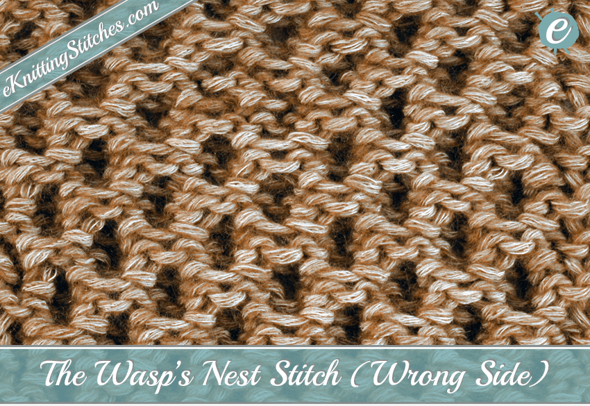 Wasp's Nest Stitch Example (Wrong Side)