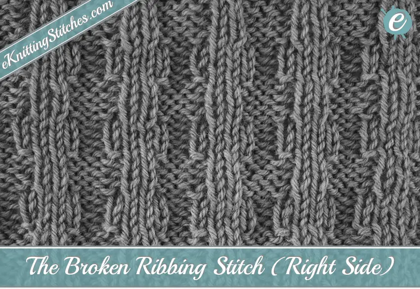 Broken Ribbing Stitch Example (Right Side)