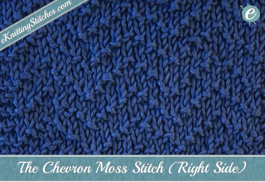 Chevron Moss Stitch Example (Right Side)