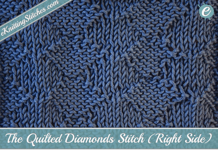 Quilted Diamonds Stitch Example (Right Side)
