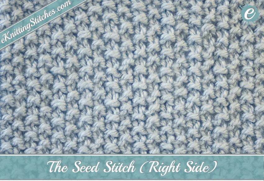 Example of Seed Knitting Stitch - Right Side
