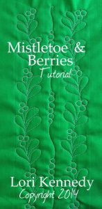 holiday mistletoe and berries quilt design tutorial