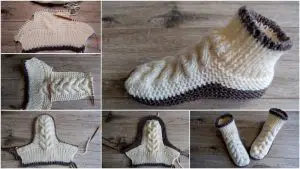 knit sock slippers