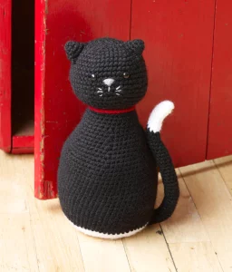 knit cat door stopper
