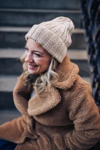 simple knit beanie hat