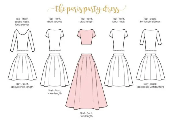 free plus size women's dress pattern for the Paris party dress
