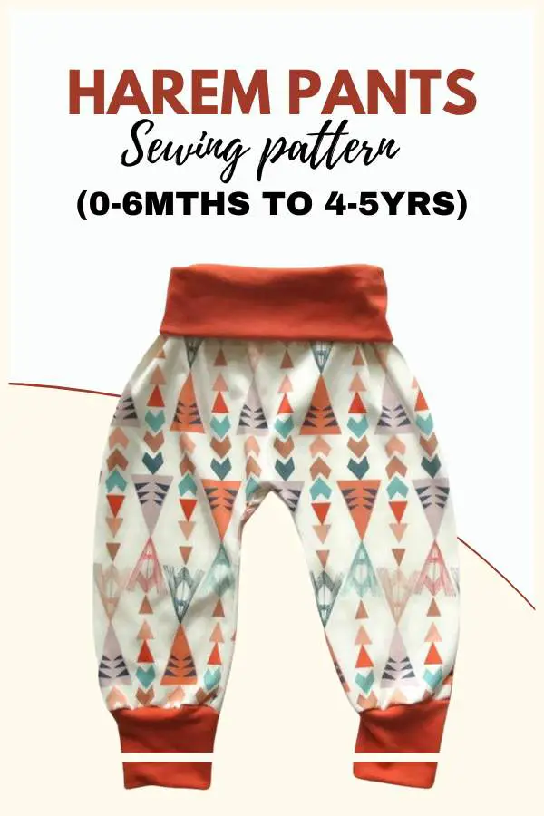 harem pants made from sewing pattern