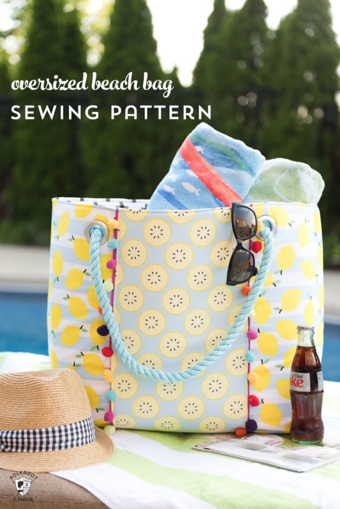 oversized beach bag sewing pattern for poolside days
