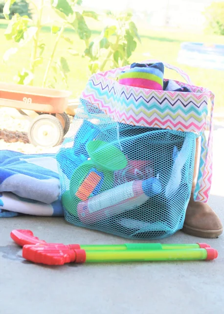 mesh beach bag