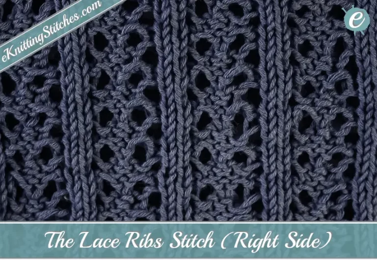 lace rib stitch swatch right side