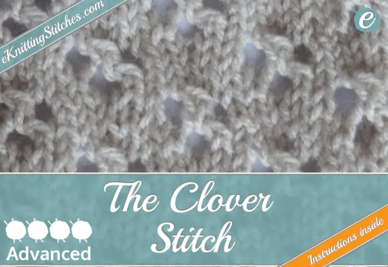 clover stitch sample swatch in light gray