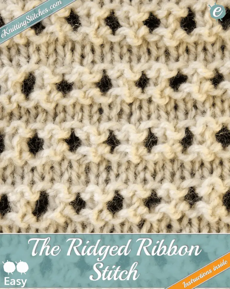 sample swatch of the ridged ribbon stitch